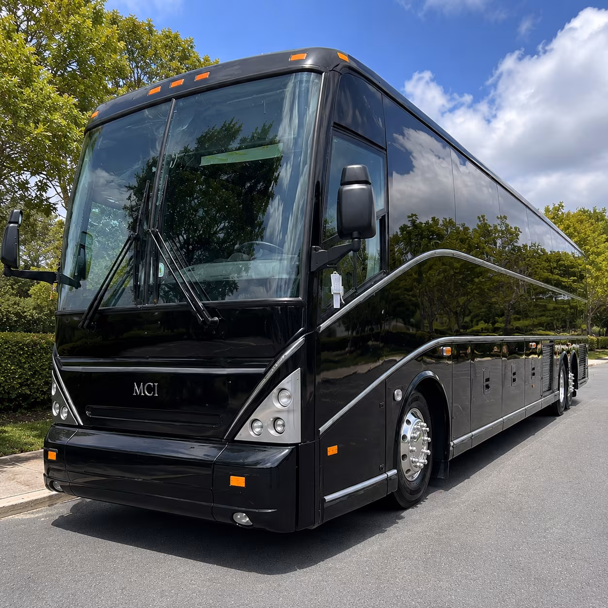 charter buses for military ceremonies and official events at patriots point