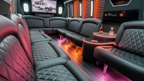 party bus rental interior fayetteville